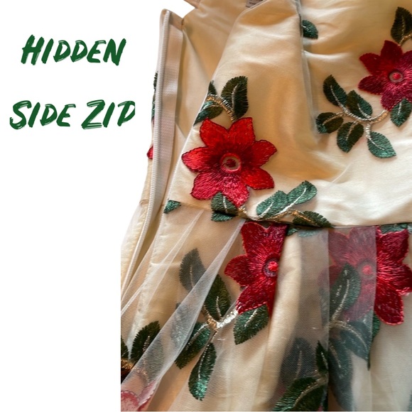 Fiiveloaves Twofish Embroidered Poinserra Girls Dress Size 10 - Picture 5 of 8